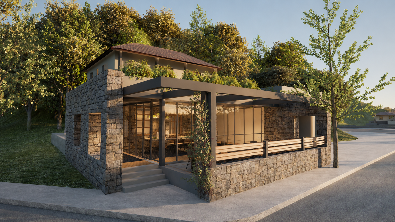 Ouzeri Raches — exterior
